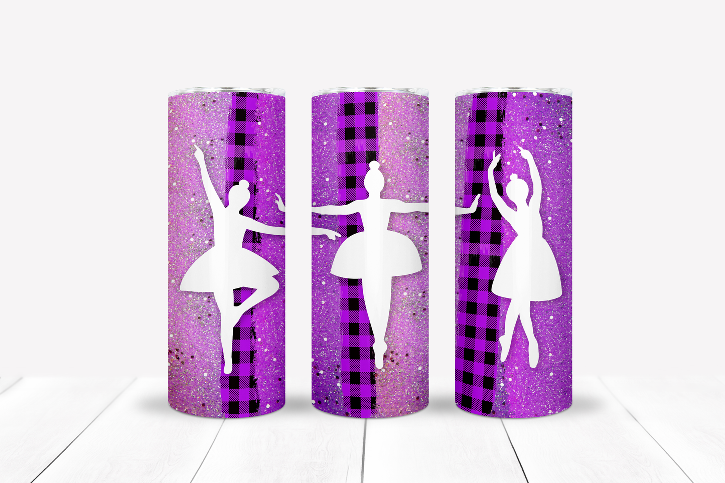 Plaid Ballet Tumbler