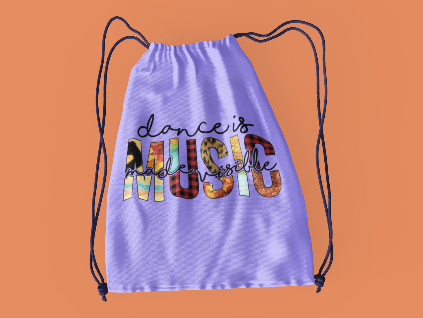Dance is Music Made Visible Drawstring Bag