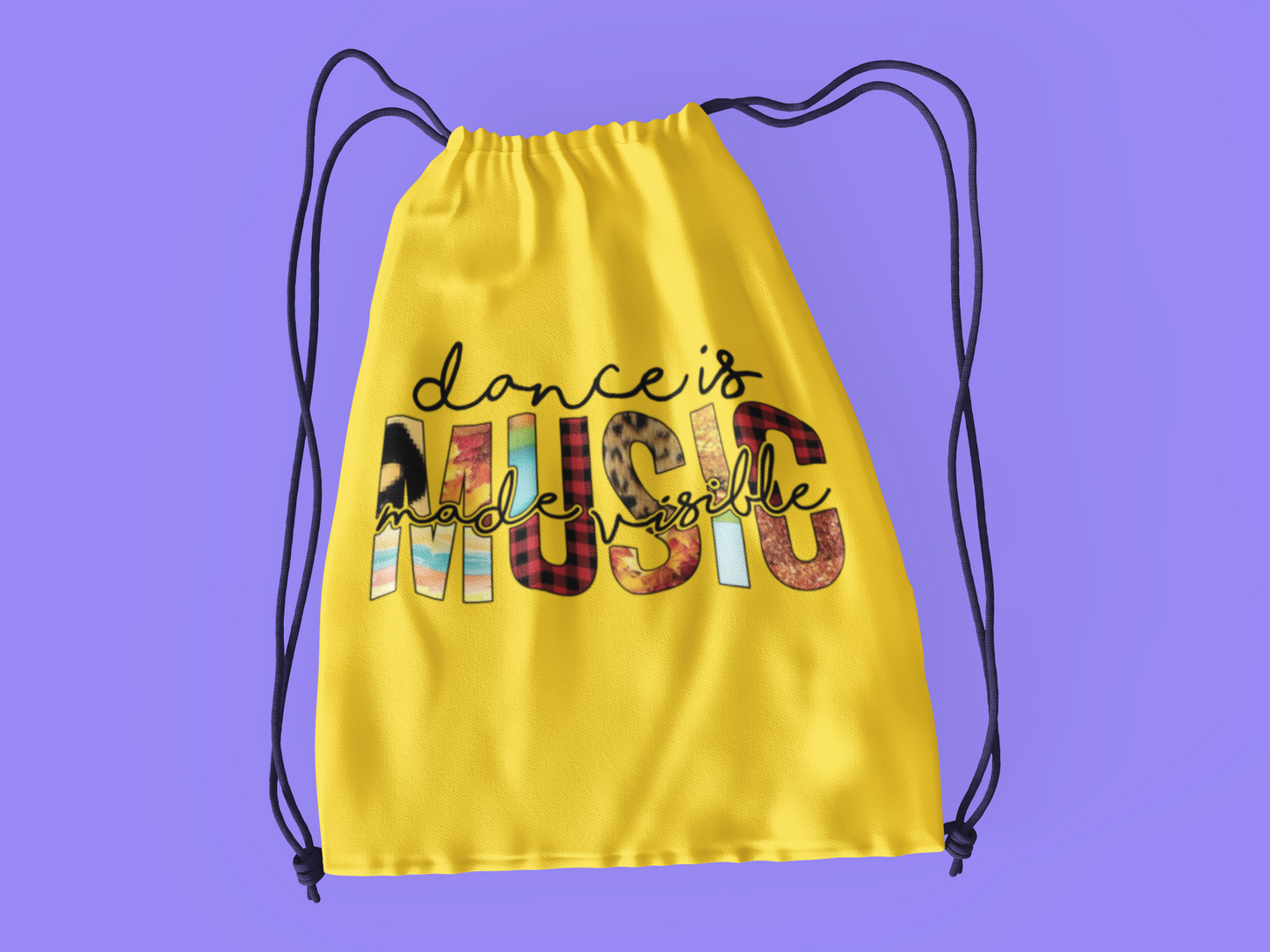 Dance is Music Made Visible Drawstring Bag