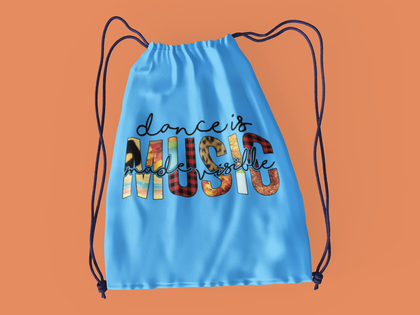 Dance is Music Made Visible Drawstring Bag
