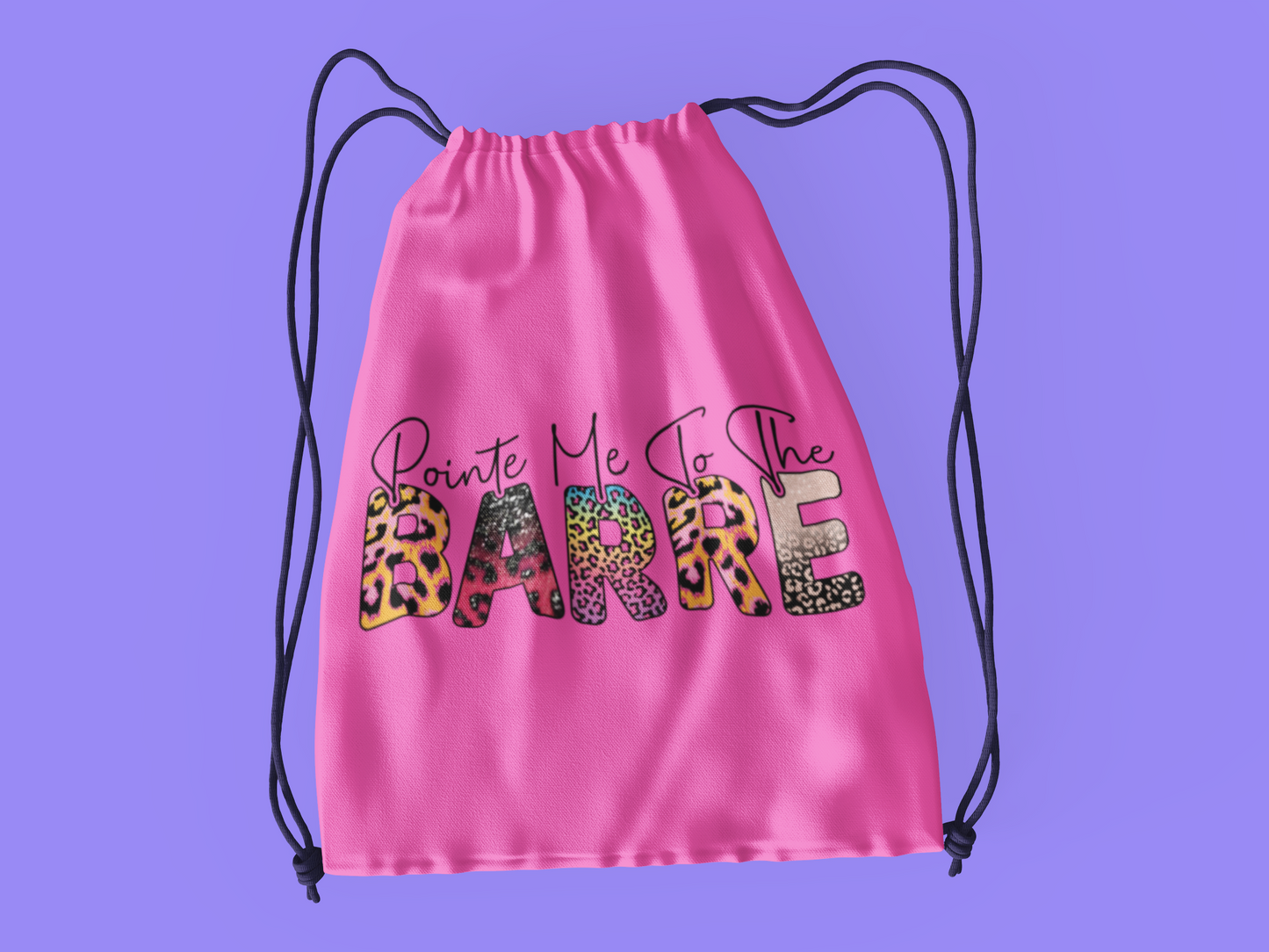 Pointe Me to the Barre Drawstring Bag