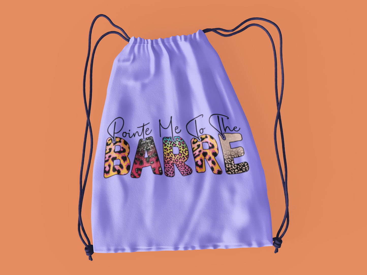 Pointe Me to the Barre Drawstring Bag