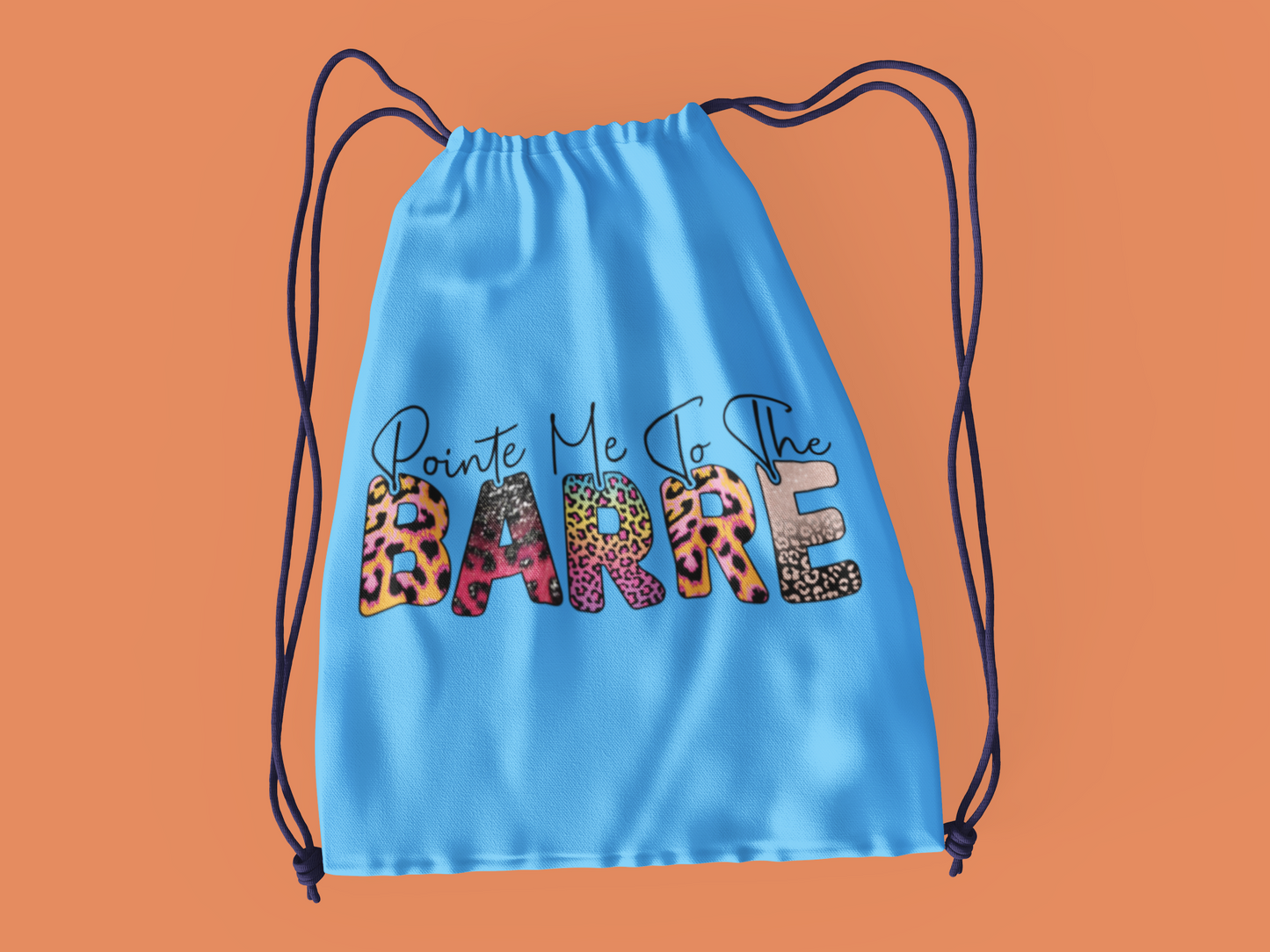 Pointe Me to the Barre Drawstring Bag