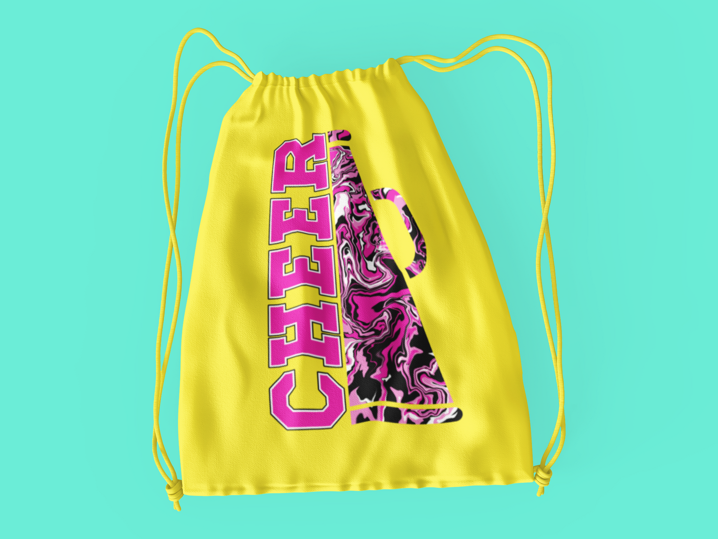Cheer Megaphone Drawstring Bag