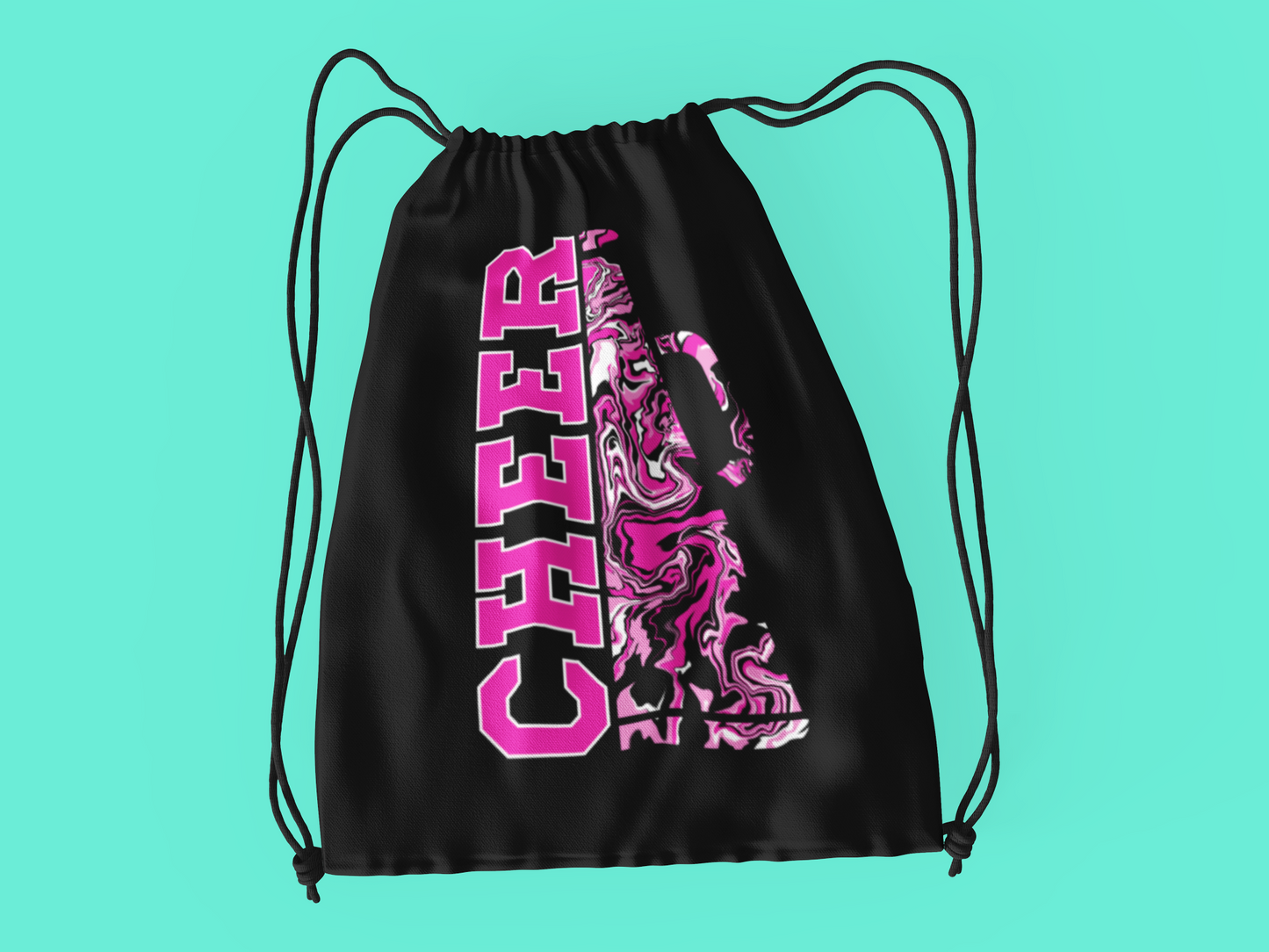 Cheer Megaphone Drawstring Bag