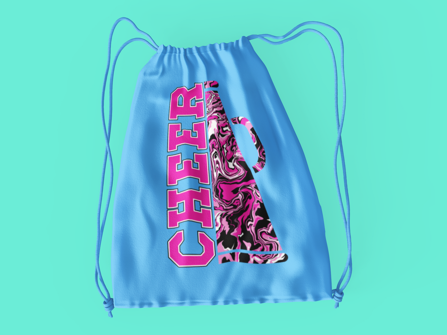 Cheer Megaphone Drawstring Bag
