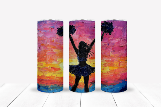 Cheering at Sunset Tumbler