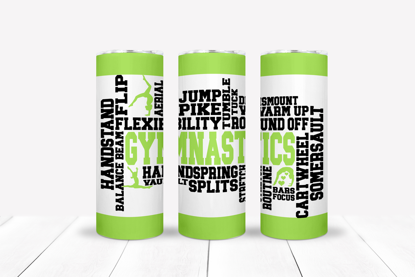 Gymnastics Typography Tumbler