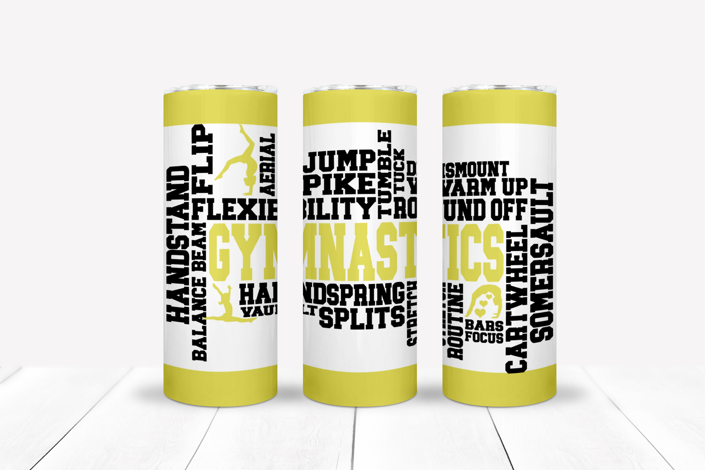 Gymnastics Typography Tumbler