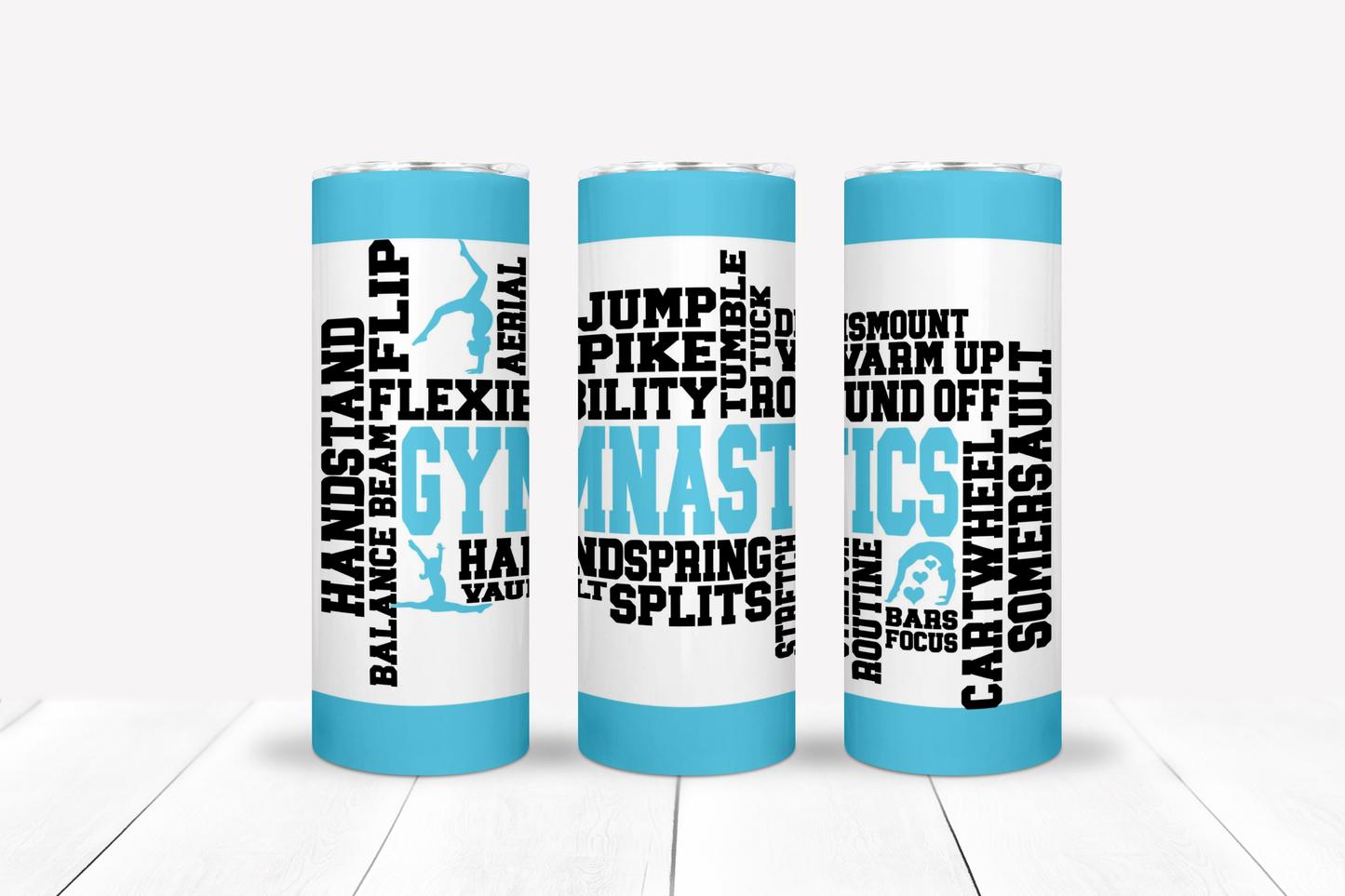 Gymnastics Typography Tumbler