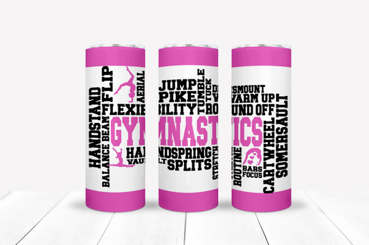 Gymnastics Typography Tumbler