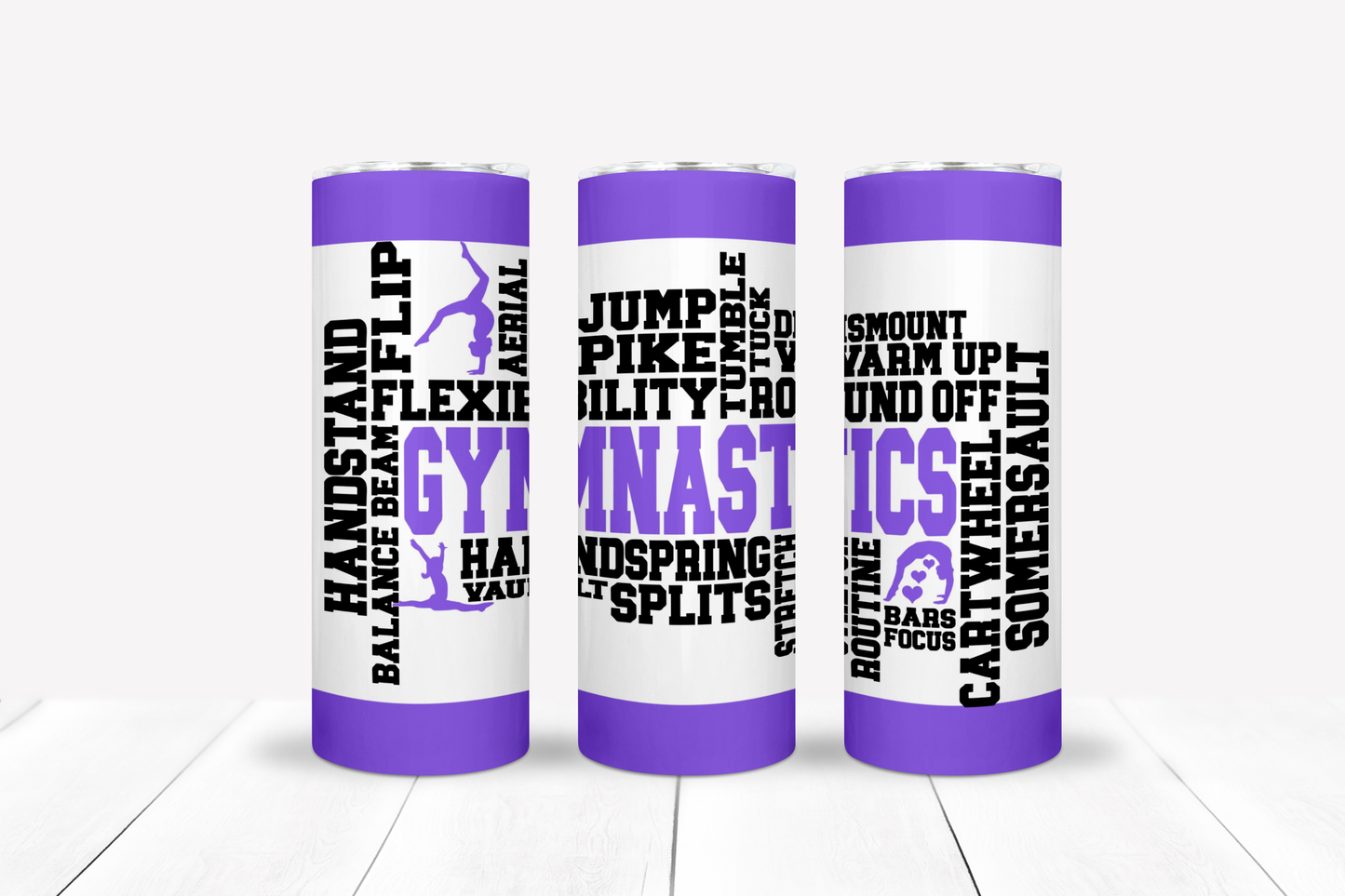 Gymnastics Typography Tumbler