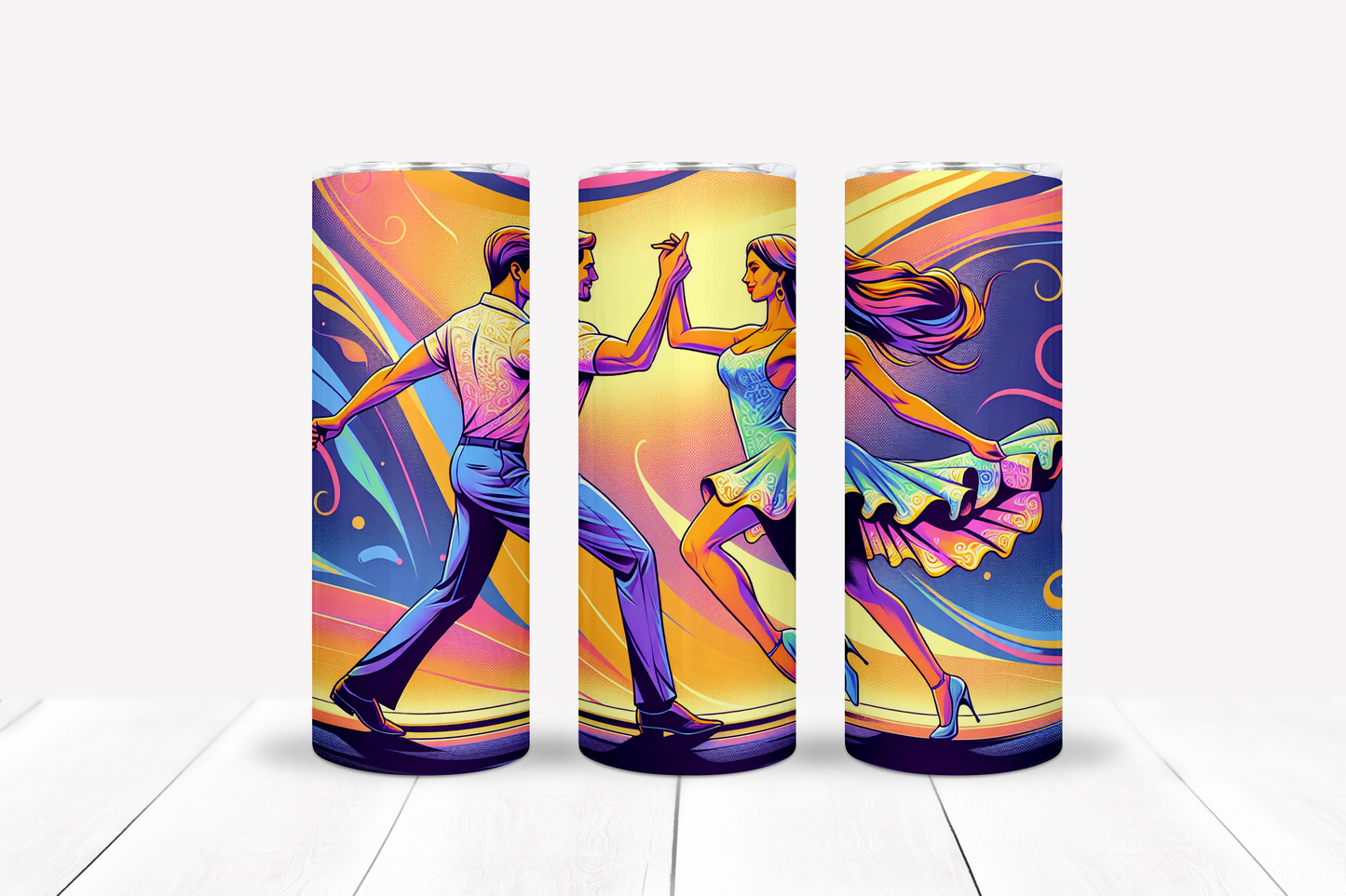 Retro Dance Couple Tumbler- 20 oz