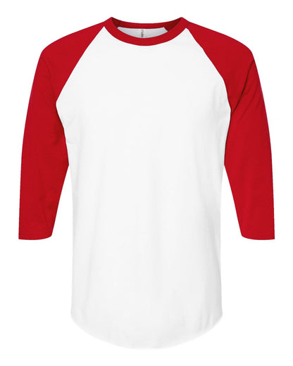 Unisex Raglan Quarter Sleeve T-shirt