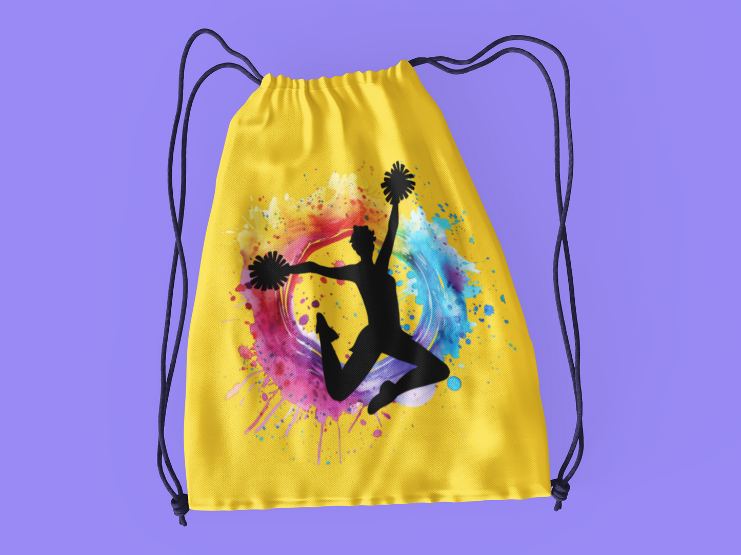 Color Splash Cheer Drawstring Bag