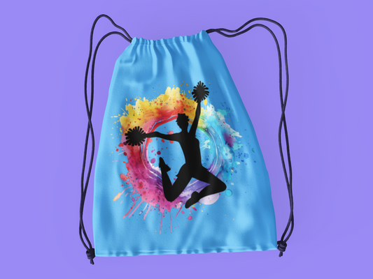 Color Splash Cheer Drawstring Bag