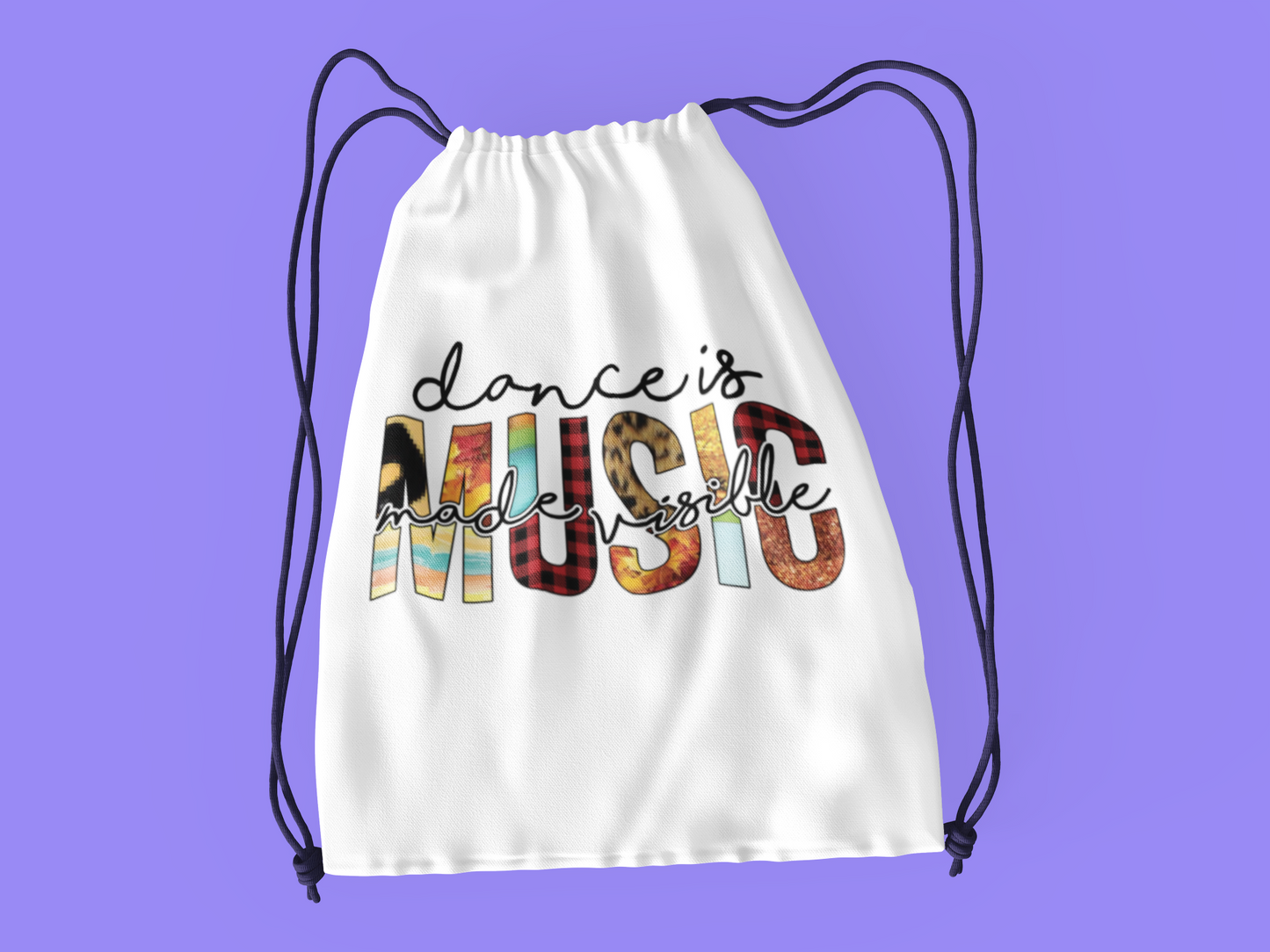 Dance is Music Made Visible Drawstring Bag