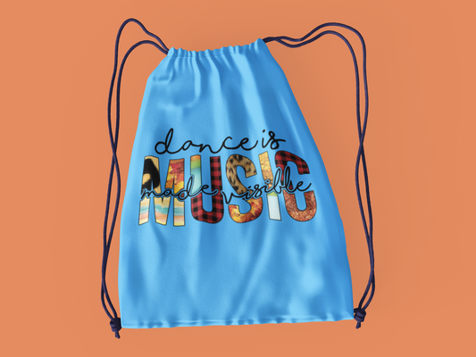 Dance is Music Made Visible Drawstring Bag