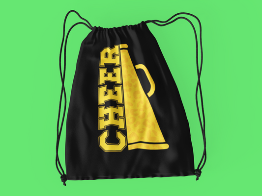 Cheer Megaphone Drawstring Bag