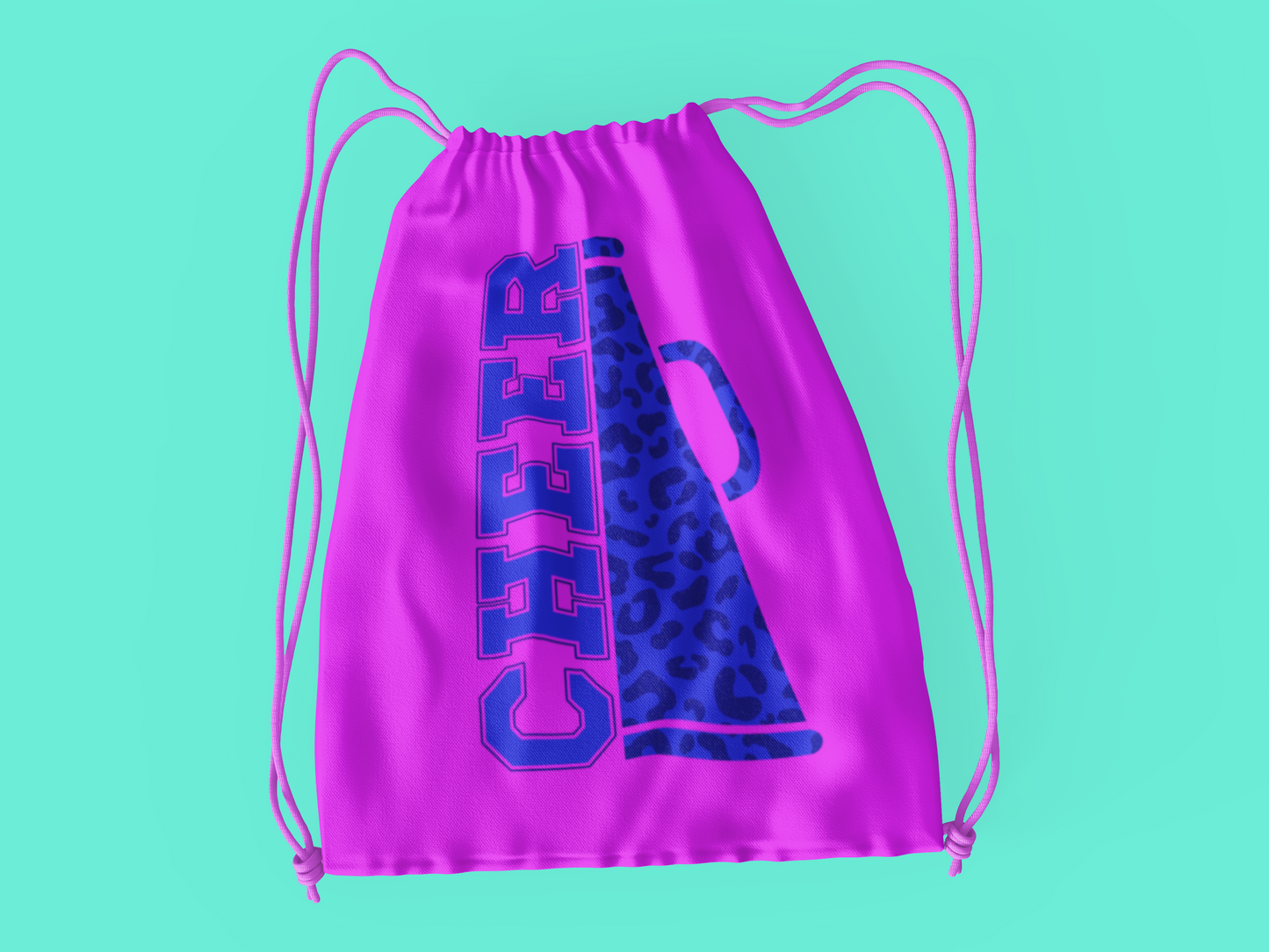 Cheer Megaphone Drawstring Bag