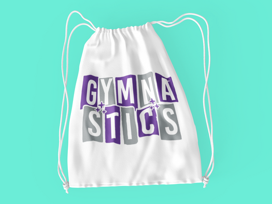 Color Blocked Gymnastics Drawstring Bag