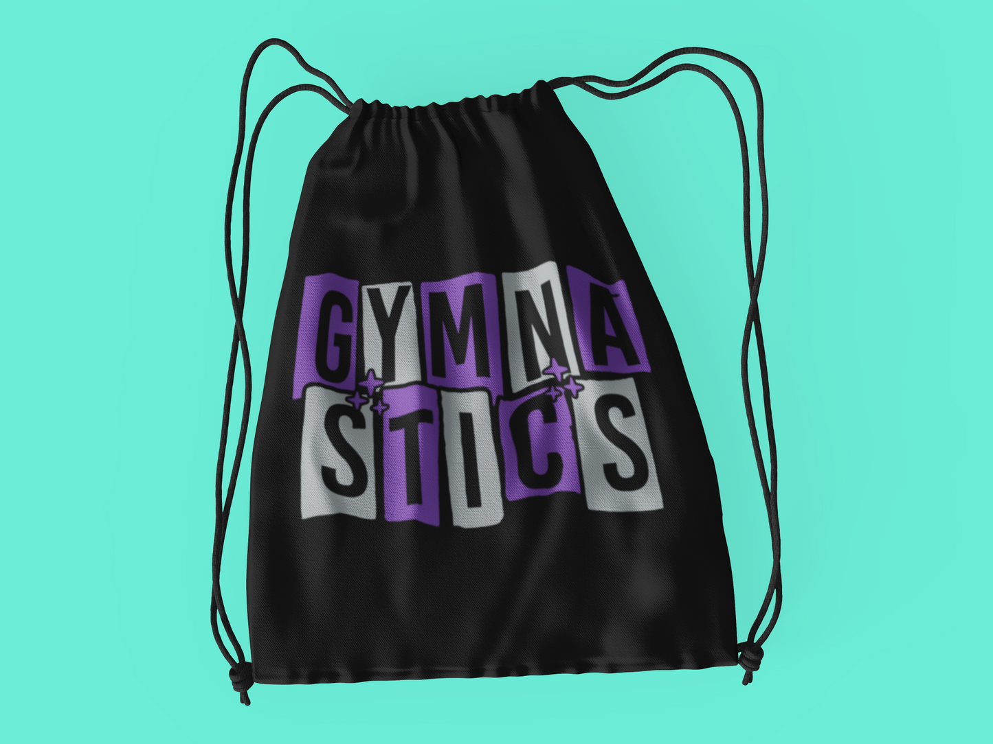 Color Blocked Gymnastics Drawstring Bag