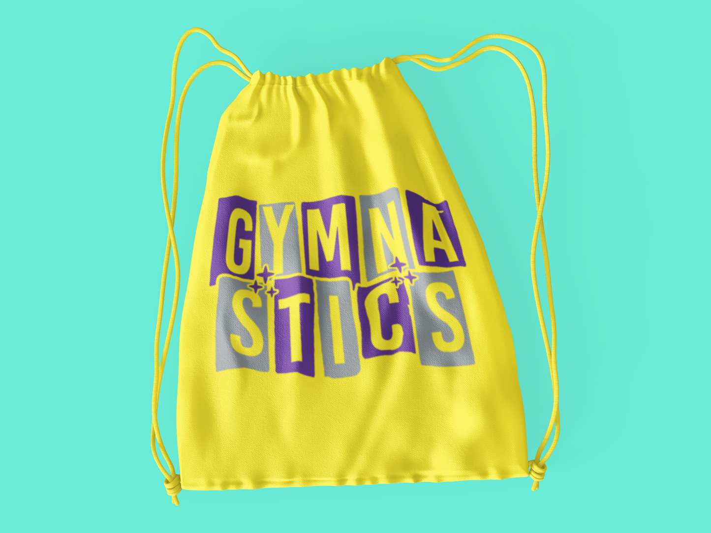 Color Blocked Gymnastics Drawstring Bag