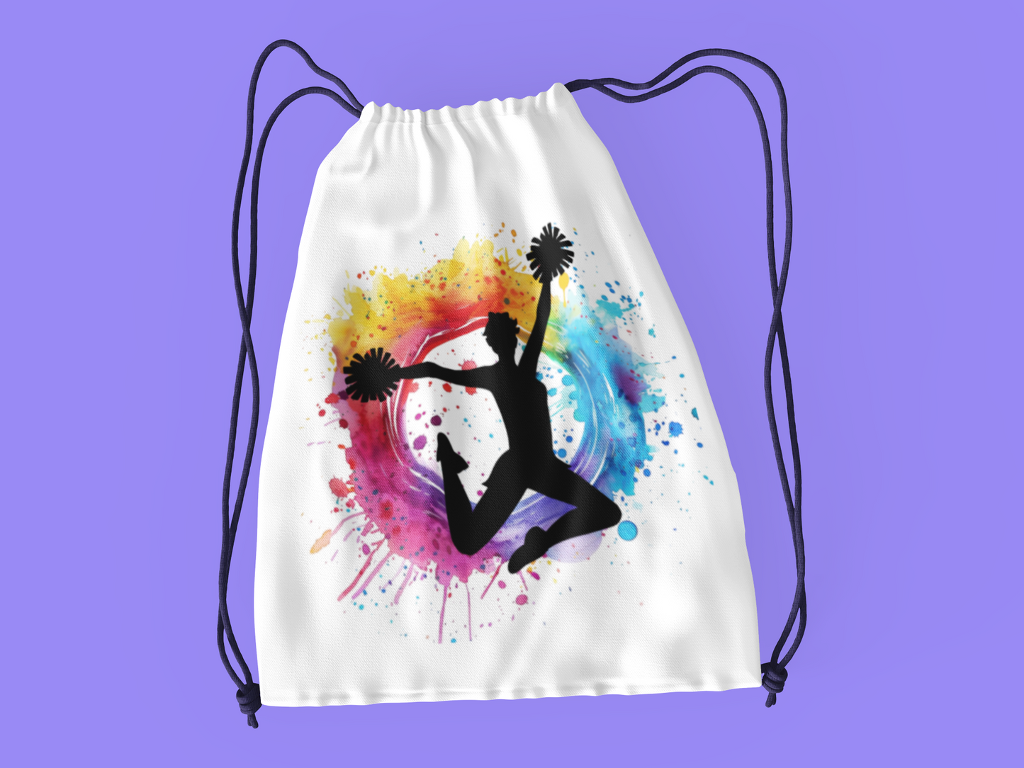 Color Splash Cheer Drawstring Bag